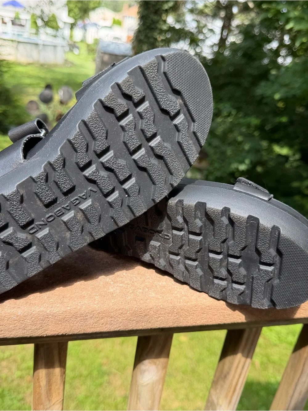 Vagabond Shoemakers Black Leather Chunky Sport Sandals EU 38